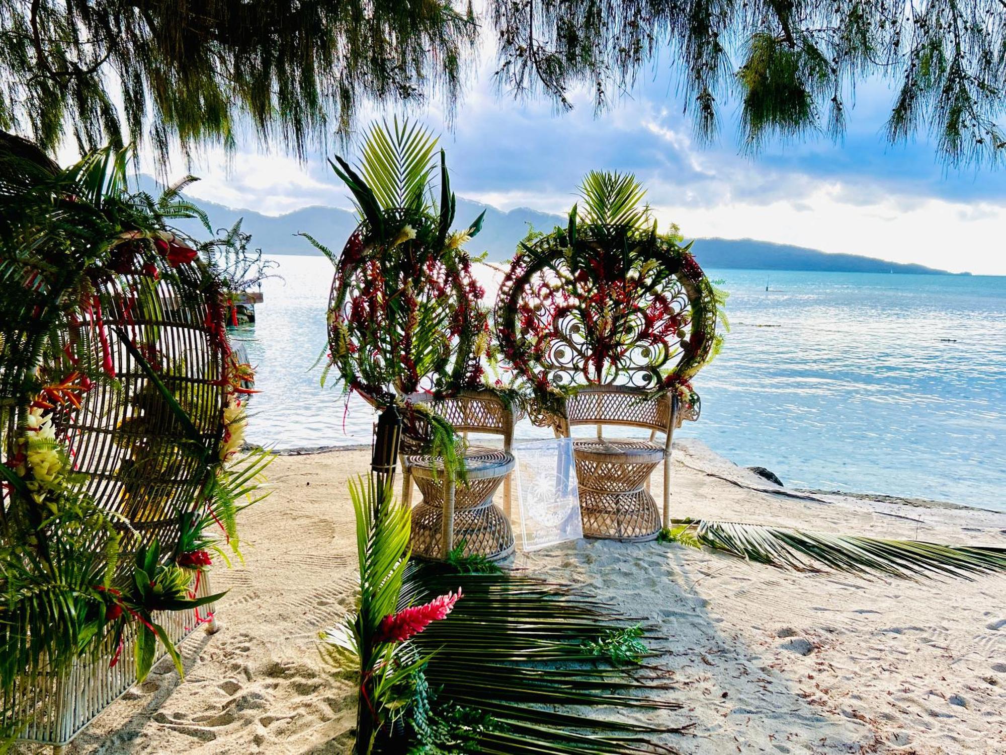 Eden Private Island Tahaa Hotel Patio  Exterior foto