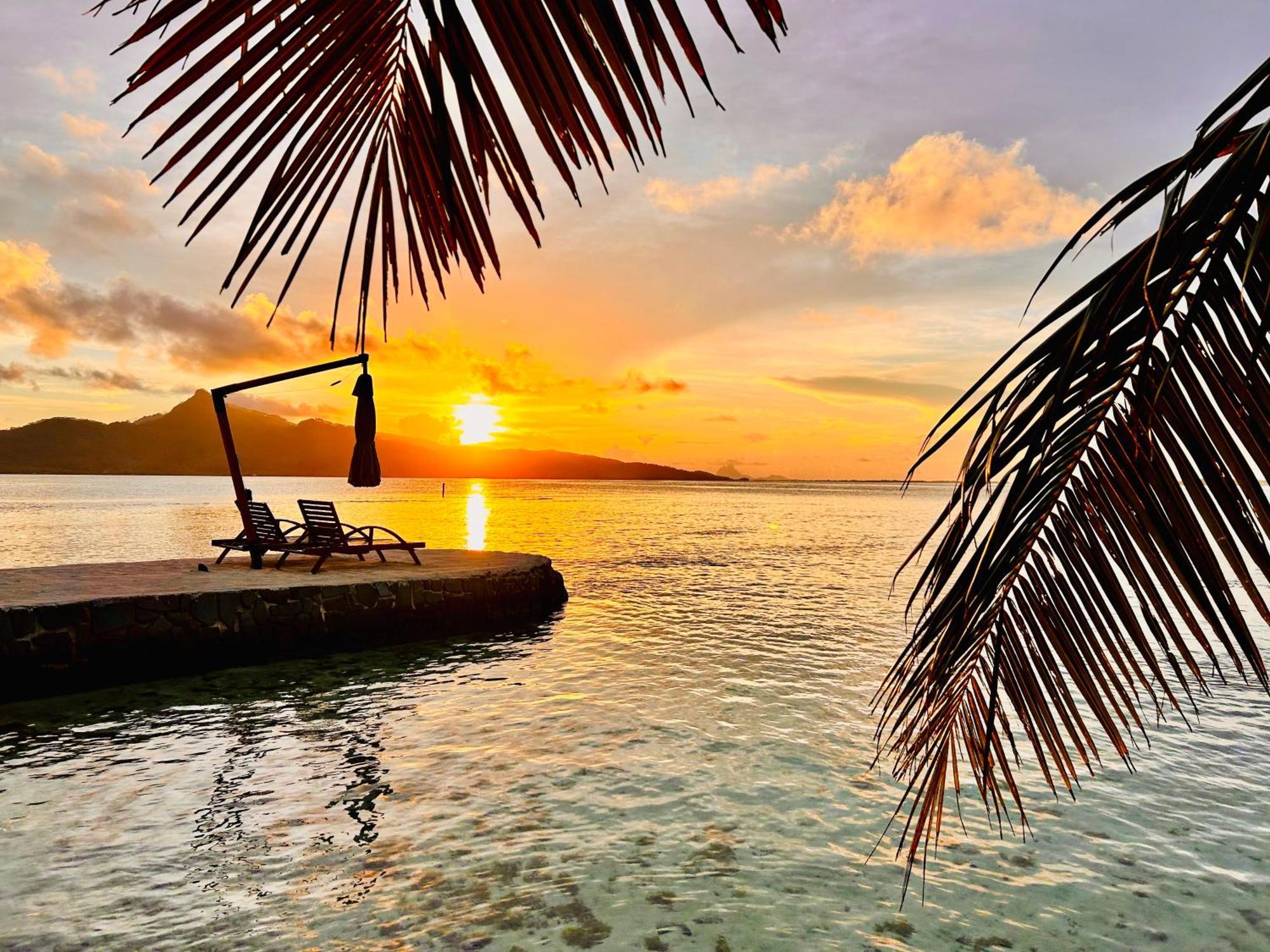 Eden Private Island Tahaa Hotel Patio  Exterior foto