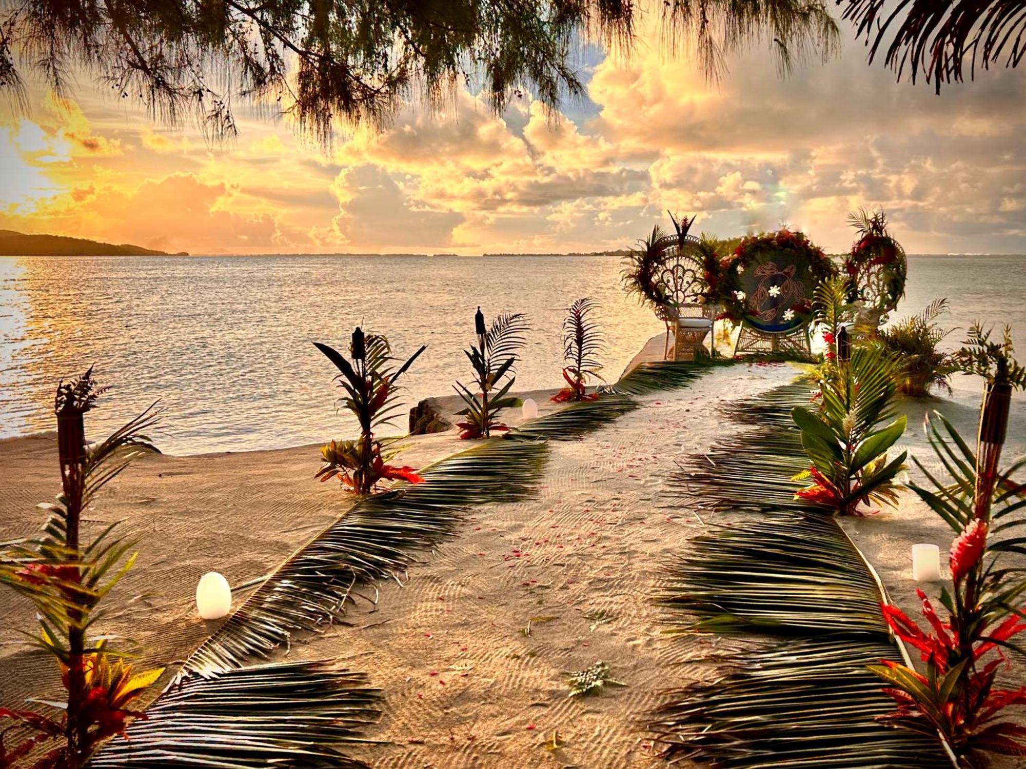 Eden Private Island Tahaa Hotel Patio  Exterior foto